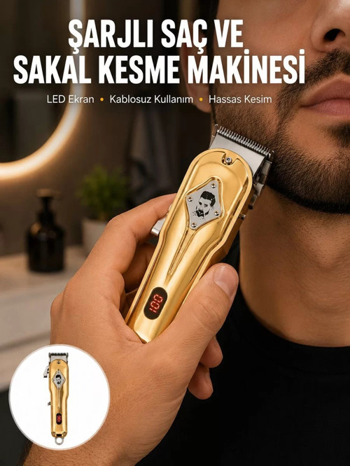 ® Ergonomik Tasarımlı Hafif ve Taşınabilir Profesyonel Tıraş Makinesi Yeni Nesil
