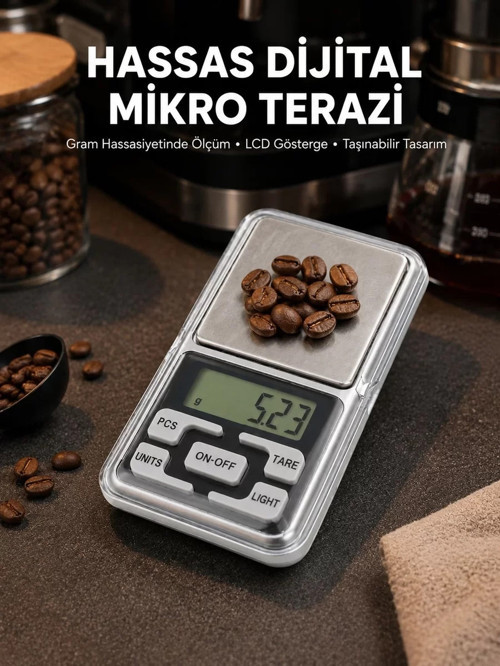 ® 300 Gr Hassas Cep Terazisi Mavi Işıklı LCD Ekranlı Yeni Nesil