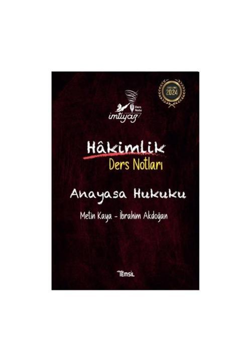 Temsil Yayınları İmtiyaz Hakimlik Ders Notları Anayasa Hukuku
