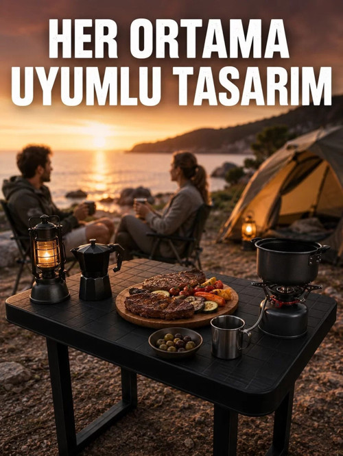 ® Çok Amaçlı Katlanır Kamp Masası Dayanıklı Piknik Balkon Bahçe Masası