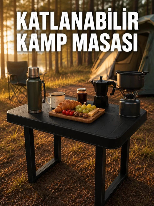 ® Katlanabilir Kamp Masası Taşınabilir Plastik Piknik ve Bahçe Masası İçin Uygun