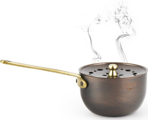 Coho Antique Bakır Tütsü Gezdirme Çanağı