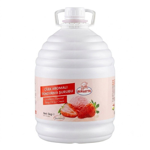 Çilek Aromalı Dondurma Şurubu - 5 kg