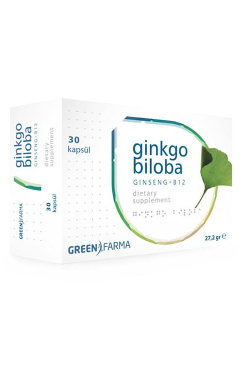 Green Farma Ginkgo Biloba Gingseng B12 30 Kapsül