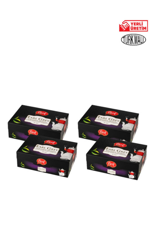Siyah Çay Demlik Poşet Çay Earl Grey Bergamot Aromalı 48'li x 4 Paket