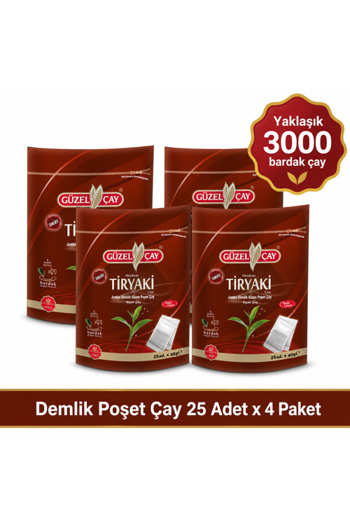 Güzelçay Tiryaki Demlik Poşet Çay 4 Paket