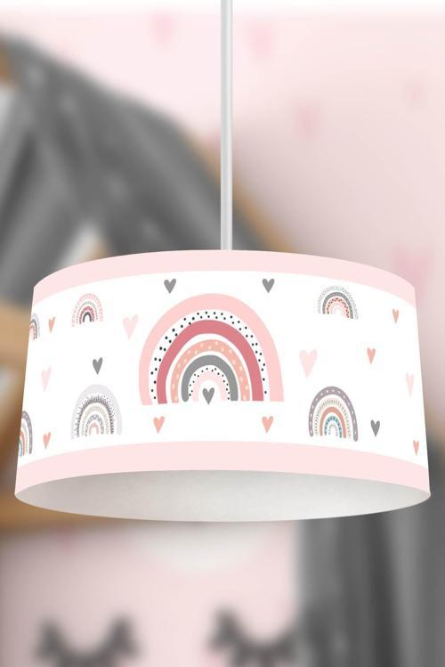 Beyaz Pastel Gökkuşağı Çocuk Sarkıt Avize
