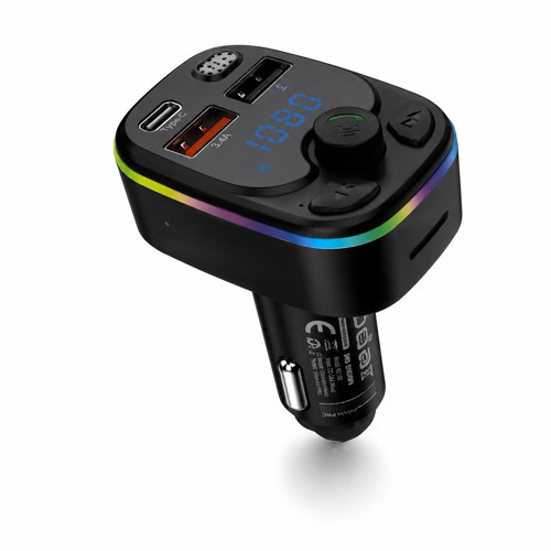 Büro Ev Ofis Arabası için Araç İçi 20W BT5.3 Pd Rgb Led Işık Ekranlı Fm Transmitter