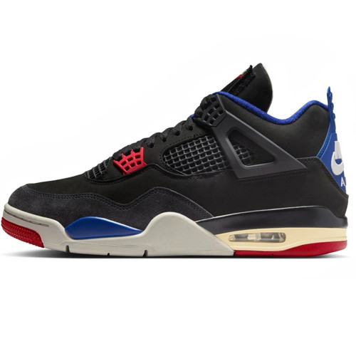 Air Jordan 4'Rare Air' Retro Leather Mens Sneaker Hakiki Deri Erkek Günlük Spor Ayakkabı Siyah