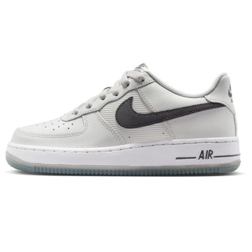 Air Force 1 AF1 GS Leather Unisex Sneaker Hakiki Deri Reflektörlü Günlük Spor Ayakkabı Gri