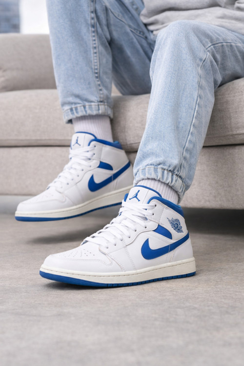 Jordan 1 Mid Mavi SE Spor Günlük Sneaker Ayakkabısı