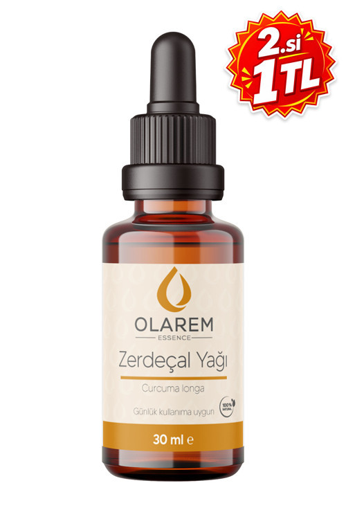 Zerdeçal Yağı (Curcuma longa) Soğuk Sıkım Sabit Yağ 30 ml Damlalıklı Cam Şişe