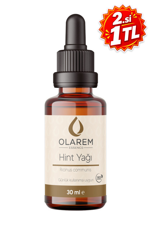 Hint Yağı (Ricinus communis) Soğuk Sıkım Sabit Yağ 30 ml Damlalıklı Cam Şişe