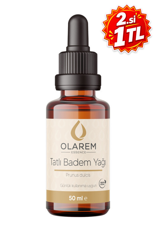 Tatlı Badem Yağı (Prunus amygdalus dulcis) Soğuk Sıkım Sabit Yağ 30 ml Damlalıklı Cam Şişe