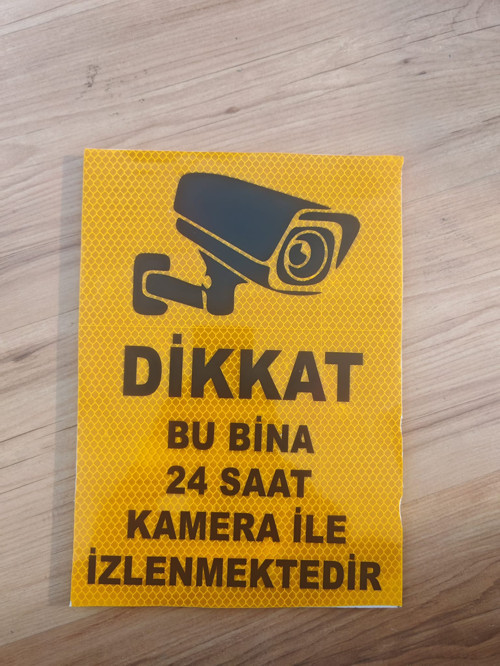 Kamera İle İzlenmektedir Uyarı İkaz Levhası A4