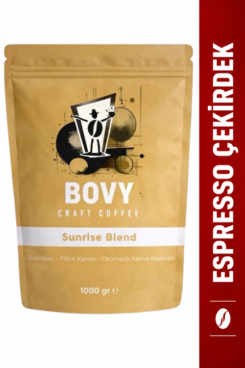 Sunrise Blend Espresso Çekirdek Kahve 1 kg (1000 gr) - Sert İçim Dengeli Tat