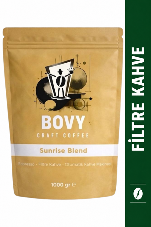 Sunrise Blend Filtre Kahve 1 kg (1000 gr) Öğütülmüş - Sert İçim Dengeli Tat