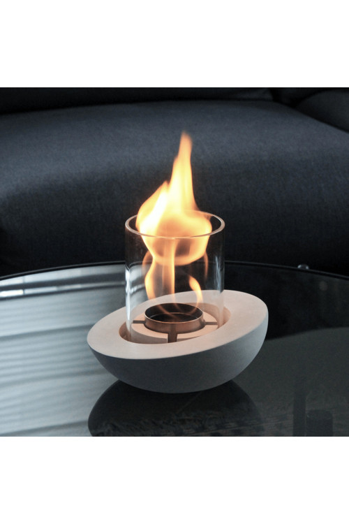Pure-fire V.4 Bacasız Beton Masaüstü Şömine 1 Litre Tabfire Şömine Yakıtı
