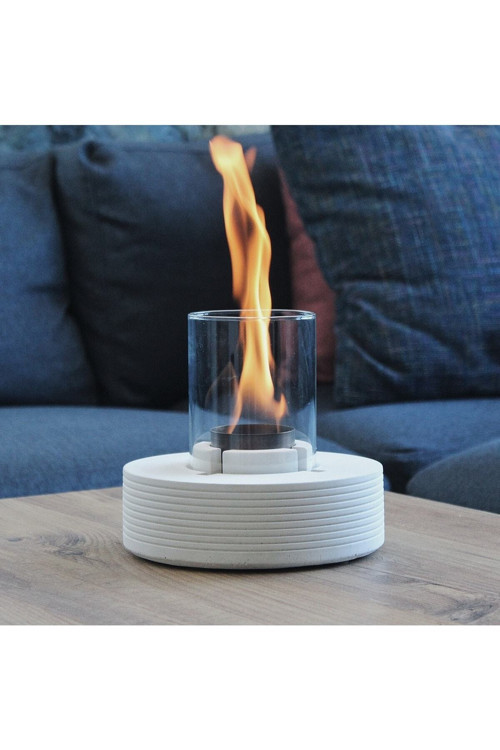 Pure-fire V.3 Bacasız Beton Masaüstü Şömine 1 Litre Tabfire Şömine Yakıtı