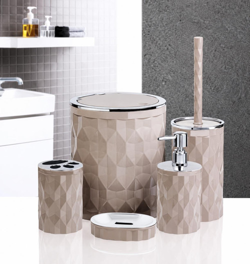 Diamond 5'li Banyo Seti Kahve/Krom OKY-1304 Dmd-03