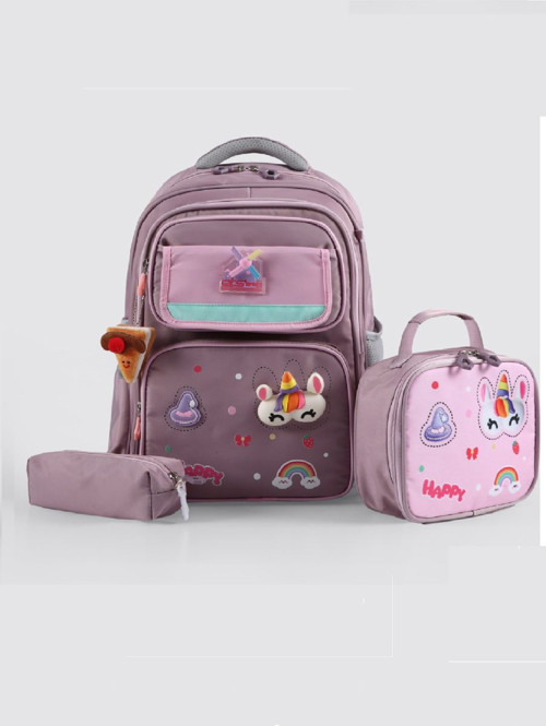 Kids Premium Okul Çanta Seti 3'lü İlkokul Ortaokul Sırt Çantası Termal Beslenme Çantası Kalemlik