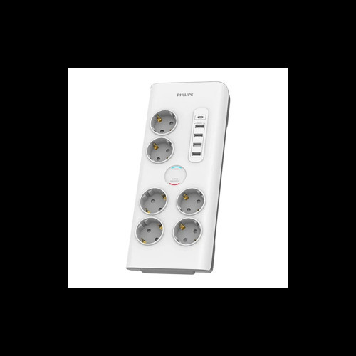 Phılıps Spn7060wa/62, 6 Soket, Akım Korumalı Priz, 900 Joules, 2mt Kablo, 1xusb-c 15w Şarj, 4xusb-a