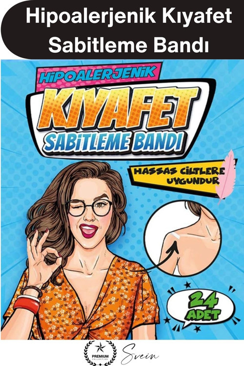 #KıyafetBandı Hipoalerjenik Kıyafet Sabitleme Bandı Şeffaf 24 Adet Dekolte Abiye Gelinlik Straplez G