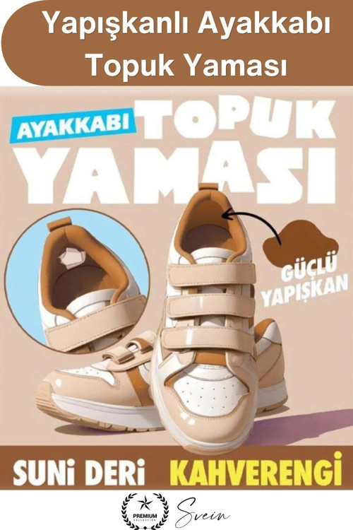 #YamaBandı Ayakkabı Topuk Yaması Yapışkanlı Tamir Bandı Kahverengi 4 Adet Spor Sneaker Klasik Bot Ço