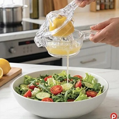 Hazneli Şeffaf Lüks Sert Plastik Limon&Portakal Narenciye Sıkacağı - Pratik Ve Dayanıklı