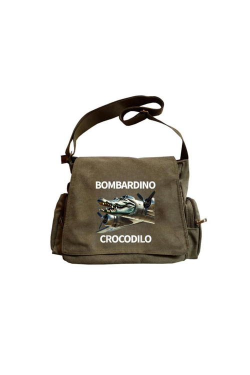 Bombardino Crocodilo Baskılı Unisex Postacı Çantası