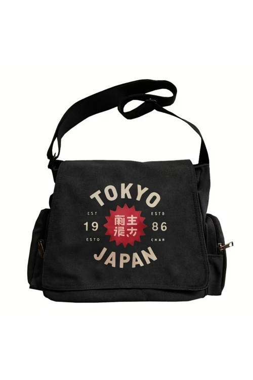 Tokyo Harajuku Baskılı Unisex Postacı Çantası
