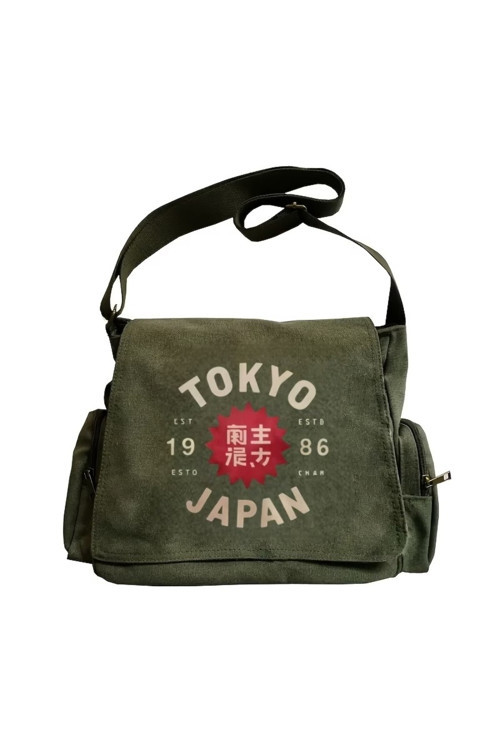 Tokyo Harajuku Baskılı Unisex Postacı Çantası