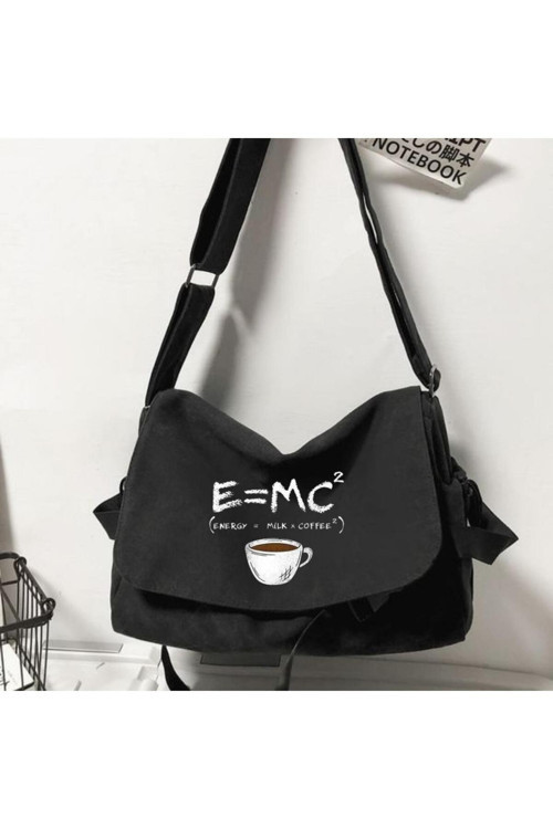 mc2 Unisex Siyah Postacı Çantası