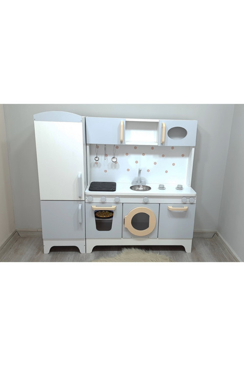 Buzdolaplı Işıklı Ahşap Oyun Mutfağı (xxl)