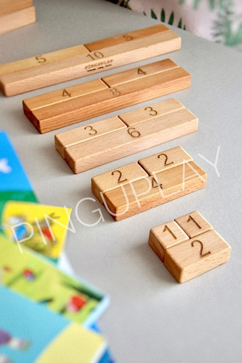 Sayı Çubukları Ahşap ( Eğitici Oyuncak, Wooden Toys, 33 Parça Öğretici Eğlenceli Matematik Seti)