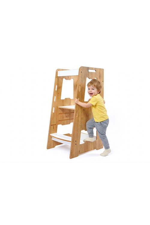 Öğrenme Kulesi Ahşap Montessori Naturel 2 - 6 Yaş Fiyatı, Yorumları
