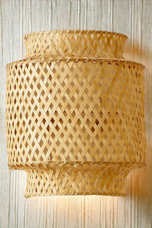 Bambu Aplik Aydınlatma Duvar Aplik İç Mekan İskandinav Tasarım 29 cm