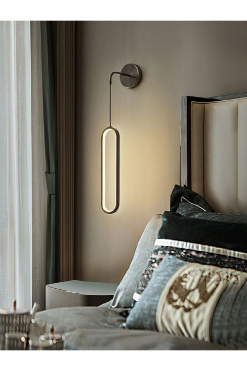 Mavrovo / Led Aplik / Elips / 80 Cm / Antrasit Gövde / 3 Renk Işık / 3 Yıl Garanti