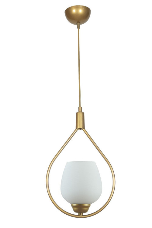 Deco 110 Modern Tasarım Salon - Mufak - Yatak Odası - Eskitme Renk Beyaz Camlı Sarkıt Tekli Avize
