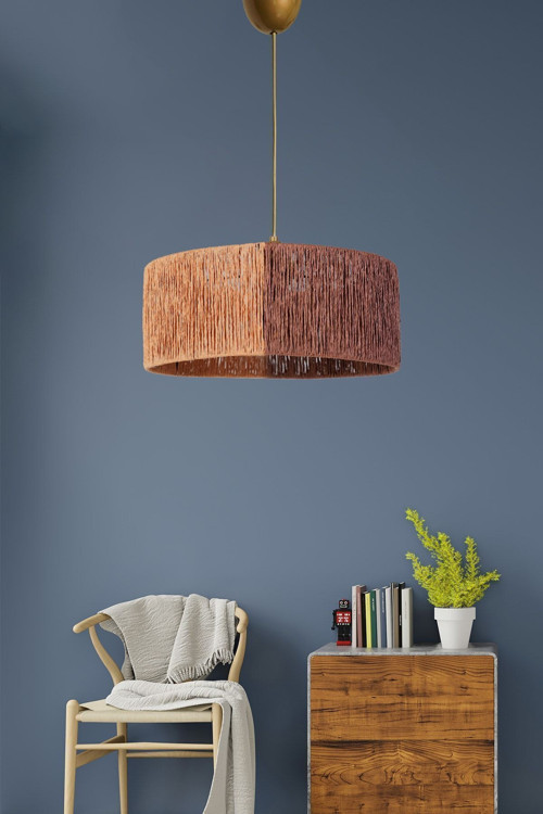 Froid Handmade Tekli Sarkıt Avize Kiremit-Natural