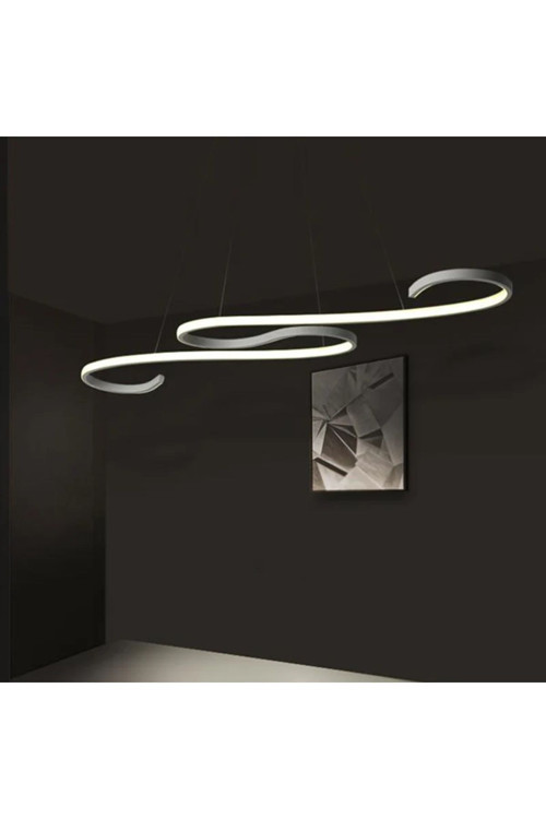 İHRACAT / Sarkıt Avize / Infinty / 120 cm / Antrasit Gövde / 3 Renk Işık