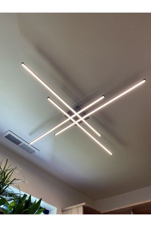 Led Avize Tavan 3renk - Rosa 100 Cm