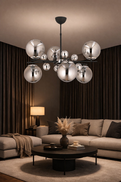 MELİSA 6 LI FÜME CAMLI MODERN DEKORATİF AYDINLATMA