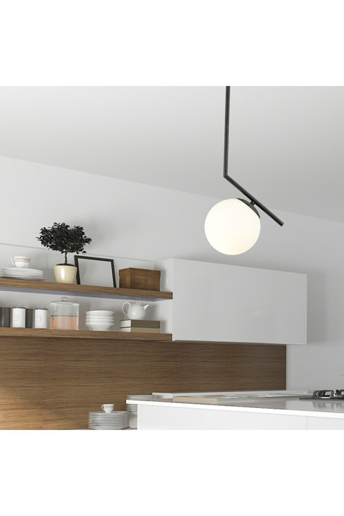 Sara Tekli Siyah Sarkıt Modern Sarkıt Mutfak Salon Sarkıt Avize