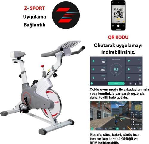 Spinning Bike Egzersiz Bisikleti ve Egzersiz Aleti - Kondisyon Bisikleti - Uygulama Bağlantılı