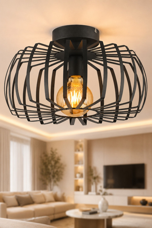 Star Metal Plafonyer Avize Siyah •• Modern Salon Avizesi Mutfak Yatak Odası Dekorasyon Aydınlatma Avize Modelleri Modern Lüks Avize Dekoratif Salon Avizesi Mutfak Avizesi Metal Avize Lamba