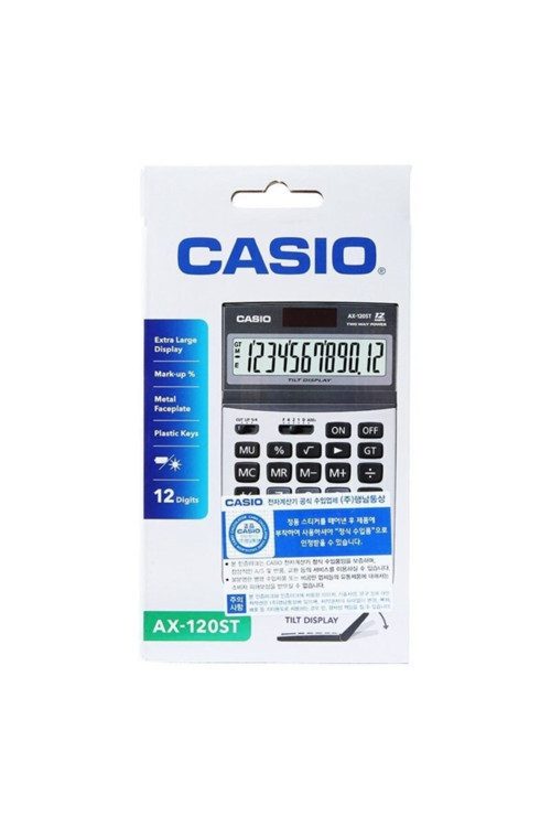 Ax-120st 12 Hane Oynar Başlıklı Masa Üstü Hesap Makinesi