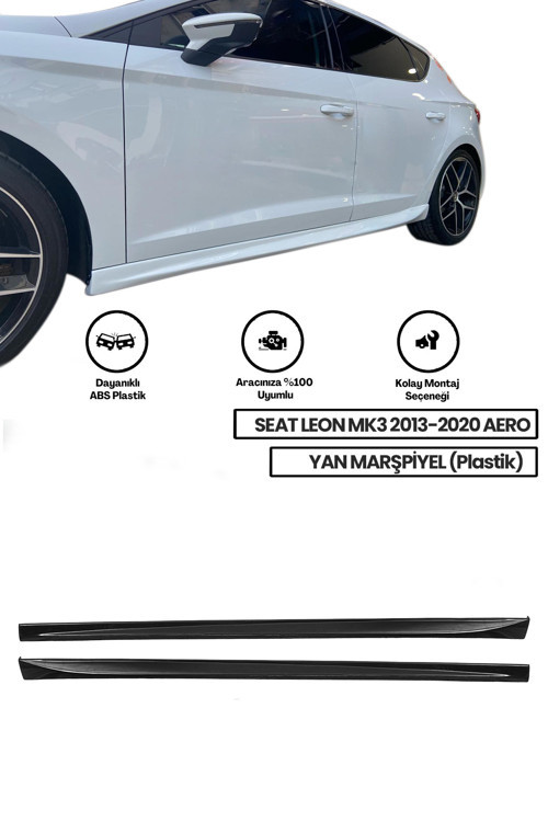 Seat Leon Mk3 2013-2020 Aero Marşpiyel (ÇİFT) (PLASTİK)