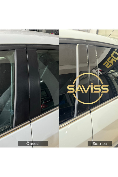 Renault Fluence 3M Kapı Direk Seti Maun Kaplama ,Dış Cam Çıta Kaplama,Piano Black Siyah