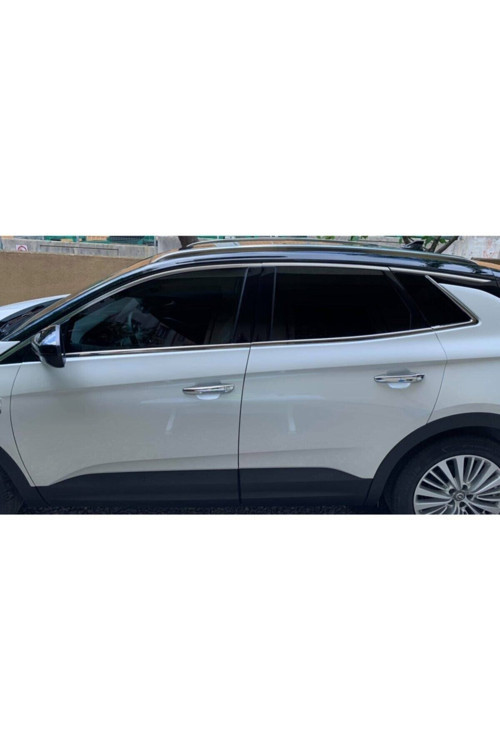 Opel Grandland X Uyumlu Cam Çıtası 6 Prç Krom 2017 +